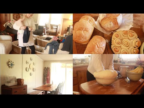 Country Yeast Bread, Sewing Storage, Deep Cleaning, Cozy Fall Days