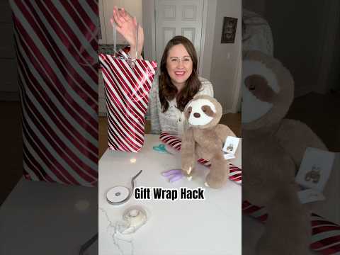 Holiday Gift Wrap Hack #Shorts #GiftWrapHack #GiftWrapping #HolidayHack #ChristmasPresents