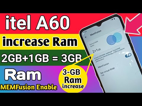 itel a60 increase Ram // Ram setting