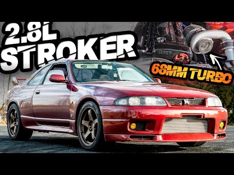 850HP Skyline R33 GT-R Street Drive *ROASTS TIRES* (2.8L Stroker RB Perfection!)