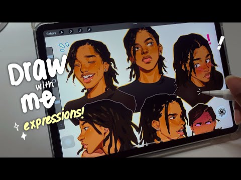 (iPad) Draw With Me ✿ OC expression sheet! 🌻