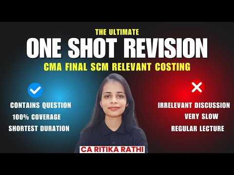 Relevant Costing One Shot Revision | CMA Final Costing | CMA Final SCM Revision | CA Ritika Rathi