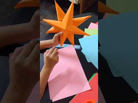 viral DIY 3D Christmas star #diy#craft#trending#christmas#decor#shorts#viralvideo‎@ishalinayahvlog 