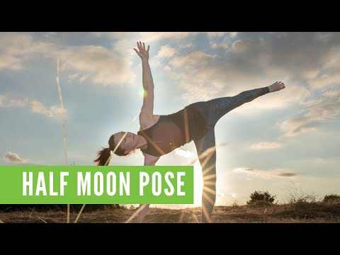 Half Moon Pose with Bo Yoga Bar