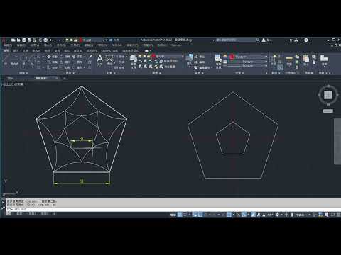 AutoCAD 2022 繪圖應用- 多邊形比例三點圓環型陣列