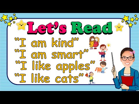 Let's Read ll Sentences that start with "I AM" and "I LIKE" ll Teacher Ana Online Learning