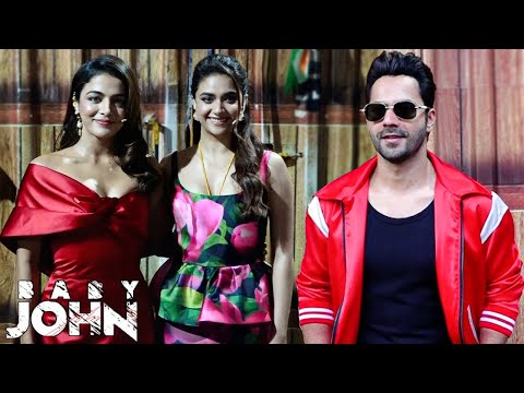 Baby John Movie Cast Varun Dhawan,Wamiqa Gabbi, Keerthi Suresh At Bigg Boss 18 Sets