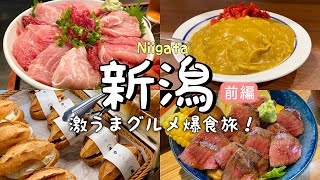 【新潟&村上/前編】激うまグルメ旅！絶品マグロ丼「いそべ」/黒毛和牛ステーキ丼/ジェラートアイス「村恭」/バスセンターの定番カレー/観光食べ歩き