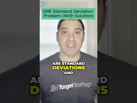 GRE Standard Deviation Problem (With Solution) 📝 | #GRE | #Shorts