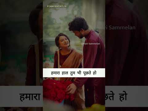 हमारा हाल तुम भी पूछते हो #shayarilover #fehmibadayuni #sad #shortsvideos #youtubeshorts