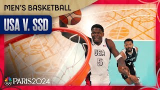 Team USA men’s basketball BLASTS past South Sudan to book spot in quarterfinals | Paris Olympics