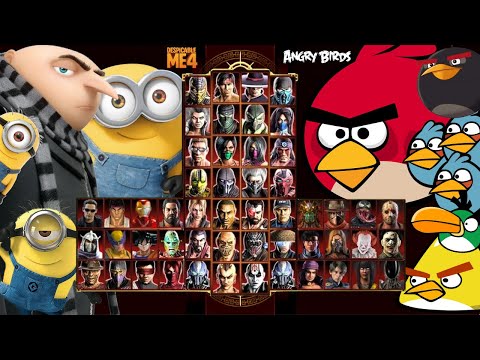 Mortal Kombat 9 - GRU and MINIONS & ANGRY BIRDS - Expert Tag Ladder - Gameplay @(1080p) - 60ᶠᵖˢ ✔