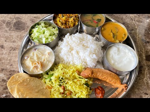 South veg Indian Thali Recipe, Quick & easy Indian veg thali, veg thalirecipe for lunch