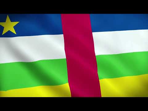 [10 Hours] Central African Republic Flag Waving - Video & Audio - Waving Flags