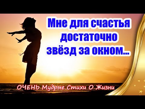 Мне Для Счастья Достаточно Звёзд За Окном ❤ ОЧЕНЬ Мудрые Стихи О Жизни