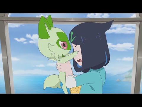 Sprigatito pokes Liko in the face - Pokemon Horizons Funny Moment