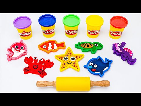 Create and Learn Sea Animals with PAW Patrol & Play Doh + More Preschool Toddler Learning Videos