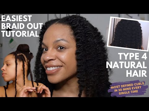 Simple BRAID OUT on Type 4 Natural Hair | Easy Natural Hair Care 101 Tips and Tutorial