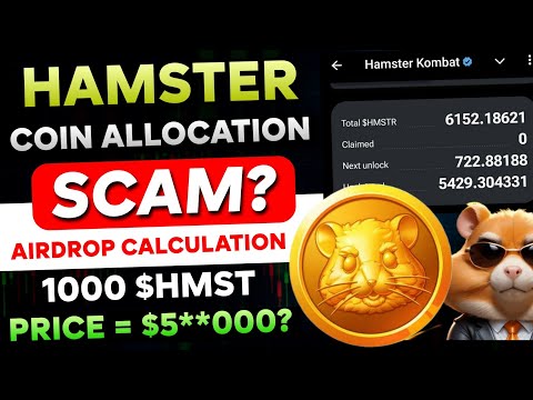 🛑 Hamster Kombat Coin Allocation SCAM? The TRUTH | Airdrop Calculation 1000 $HMST Price Calculation?