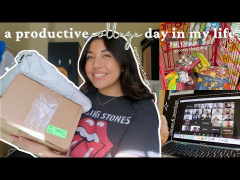 a college day in my life at sjsu! | opening packages, trader joe's trip, going to classes & meetings