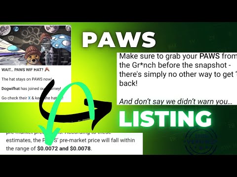 Paws Airdrop Listing Date Confirmed | Latest Updates, Wallet Connection Guide