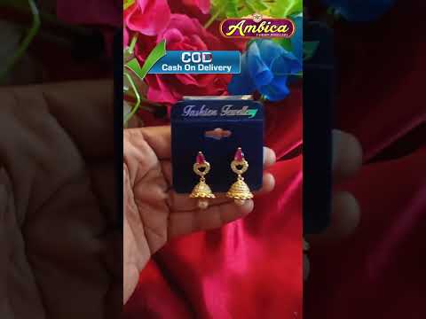 🛍️DM for Orders☎️6301661174 #jhumkas #1gramgold #codavailable #ambicafashionjewellery