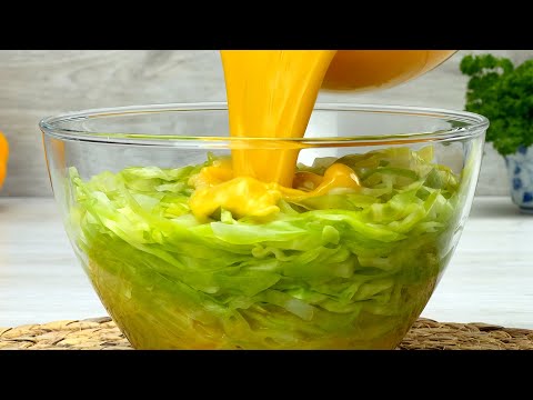 If you have cabbage and eggs, make this cabbage dish! Cheap and tasty, recipe # 197