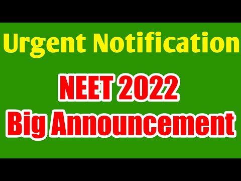 Urgent Notification NEET 2022 GOOD NEWS | NEET 2022 Good News today