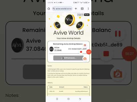 Avive Network 4th withdrawal Racevied ! Avive payment