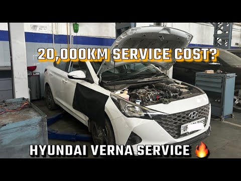 Hyundai verna service cost  || 20,000km service and experience 🔥