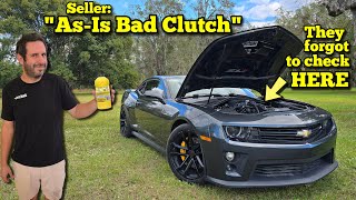 I Bought an Auction Camaro ZL1 with a "Bad Clutch" and Fixed it in 3 Minutes