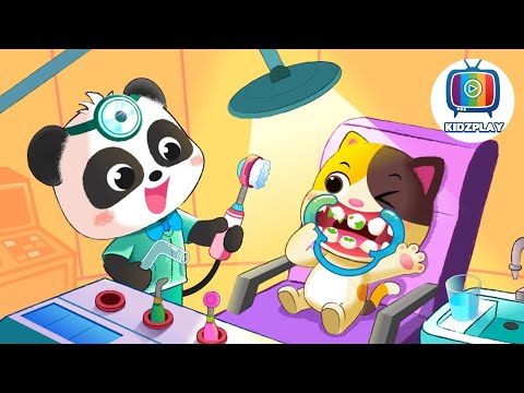 Baby Panda's Dental Care | Brush Your Teeth | Goes to the Dentist | KIDZPLAY