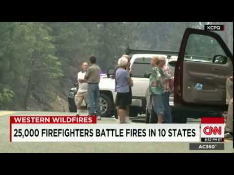 CNN News August 18 2015 25,000 firefighters battle fire in 10 states