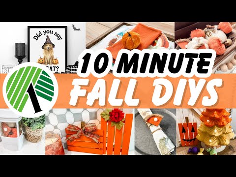 🍁10 MINUTE FALL DOLLAR TREE DIYS that will leave your house looking COZY! SAVE MONEY on these diys