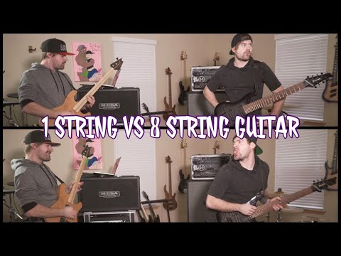 1 string vs 8 string guitar