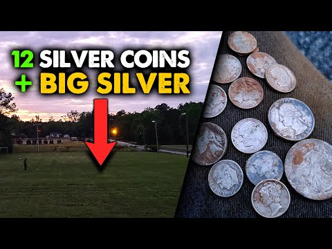 NO WAY! We Missed 12 SILVER COINS + BIG SILVER Metal Detecting ABANDONED Circus Site!