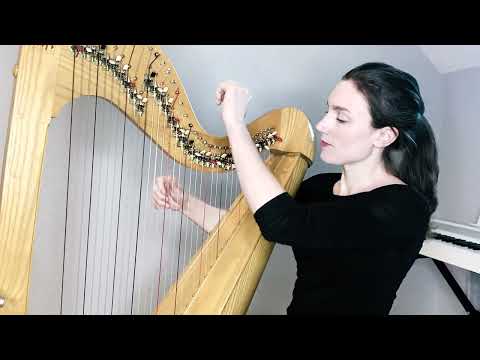 Tamsin Dearnley plays Bach Cello Suite no. 1 in G major BWV 1007: IV (Sarabande) - Lever Harp Solo