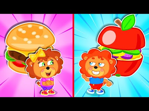 LionET | Healthy Food vs Unhealthy Food, What is the Best Healthy Food Choices  | Cartoon for Kids