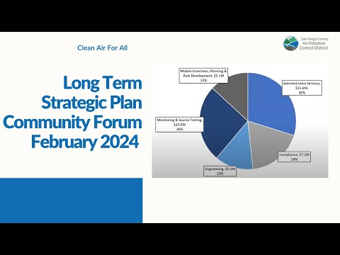 SDAPCD Long Term Strategic Plan Community Forum - February 8th, 2024