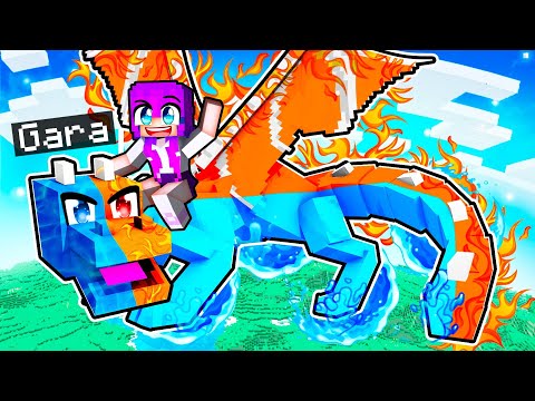 Playing as a PROTECTIVE ELEMENTAL DRAGON in Minecraft!