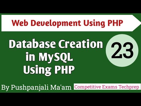 Lec - 2.3 Create Database in MySQL using PHP