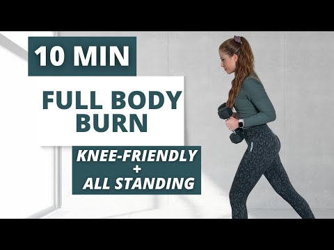 Knee Friendly FULL BODY BURN with Dumbbells | Standing Workout | NO Squats, NO Lunges, NO Jumping