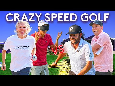 CRAZY Three-Hole Speed Race | Jimmy Bullard & Min Woo Lee vs. Tubes & Hidalgo @GOLFLIFECREW