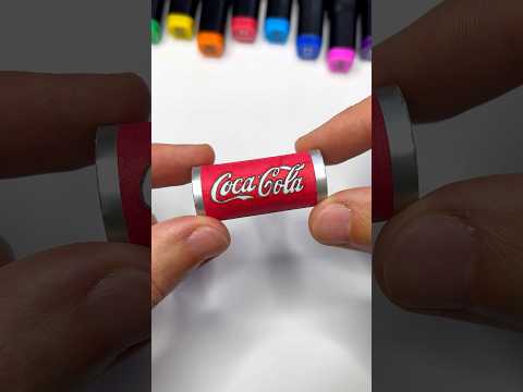 Miniature Coca Cola Drink #shorts #diy #art #papercraft