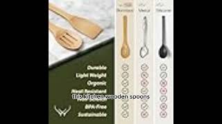 Woodlands-USA Wooden Spoons for Cooking - 6-Piece Wooden Kitchen Utensil Set #amazonchristmasstore