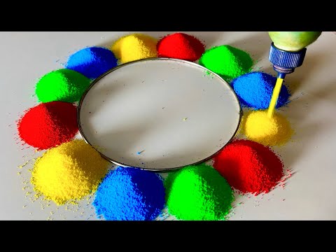 Creative rangoli art\Rangoli new design simple and easy\रंगोली डिजाइन\Rangoli by vino