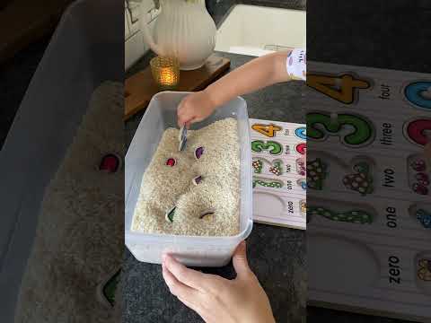 Fun Activities for Toddlers: Sensory Rice Bin Puzzle Hunt!