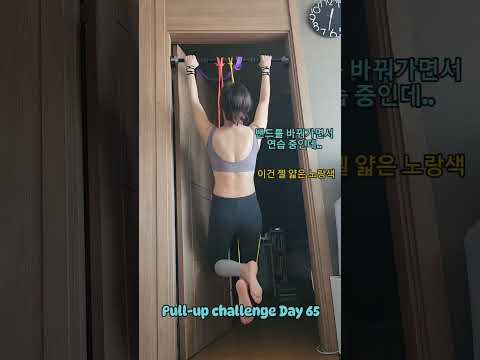 pullup challenge Day 65 #pullup #pullupchallenge #홈트 #운동하는여자 #exercise #운동 #턱걸이 #턱걸이챌린지 #오운완 #등운동