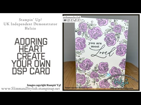 Stampin’ Up! Adoring Hearts one layer blended card