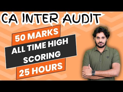 MOST MOST MOST IMPORTANT TOPICS | CA INTER AUDIT | JAN 2025 | 50 MARKS IN 25 HOURS